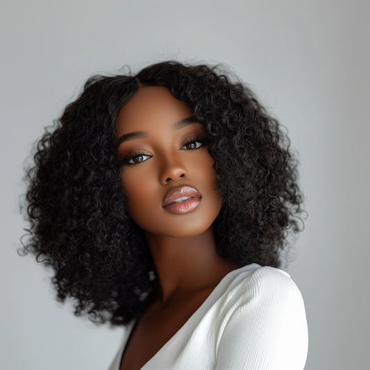 Kinky Curly 4x4 Transparent Closure Wig
