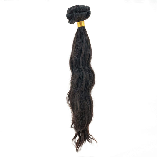 Raw Indian Curly Natural Black Clip-In Extensions